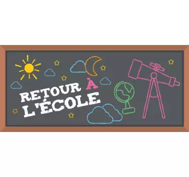 Adhesif Vitrine Ardoise avec texte écrit dessus - TenStickers