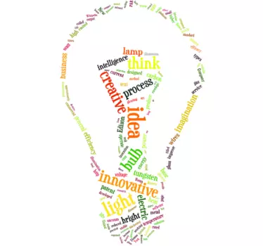 Autocollant mural ampoule idées - TenStickers