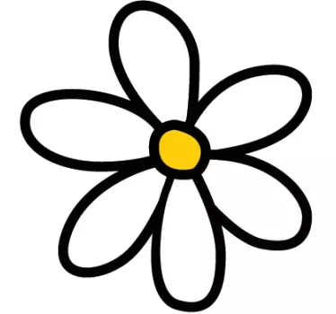 Autocollant voiture dessin fleur - TenStickers