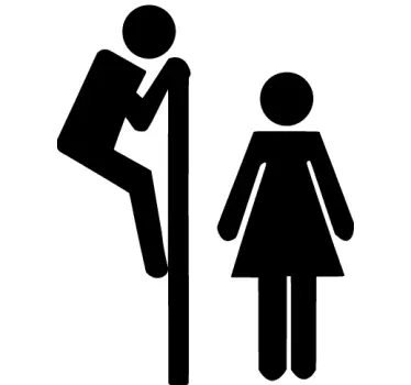 Sticker WC voyeur - TenStickers