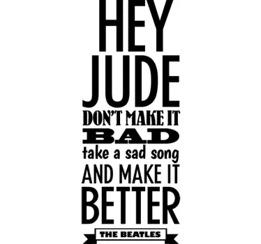 Sticker Hey Jude - TenStickers