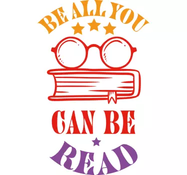 Sticker citation lecture motivante - TenStickers