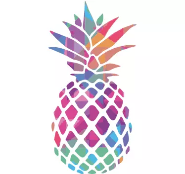 Sticker fruit design ananas coloré - TenStickers