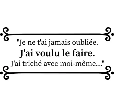 Sticker Pour Chambre Une pensée constante - TenStickers