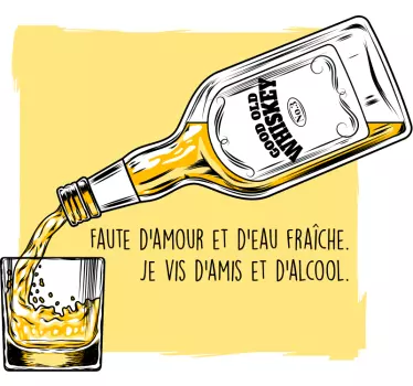 Sticker Mural Cuisine Citation drôle sur l'amour - TenStickers