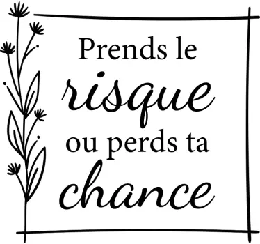 Sticker de Porte Un risque et une chance - TenStickers