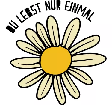 Sticker citation fleur de marguerite - TenStickers