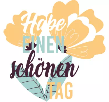 Sticker texte fleurs et salutations - TenStickers