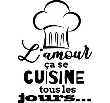 Sticker Maison Aime la cuisine - TenStickers