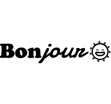 Sticker décoratif bonjour - TenStickers