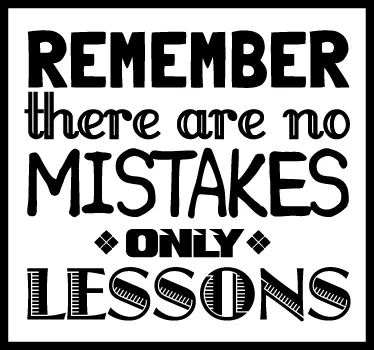 Sticker décoratif no mistakes - TenStickers