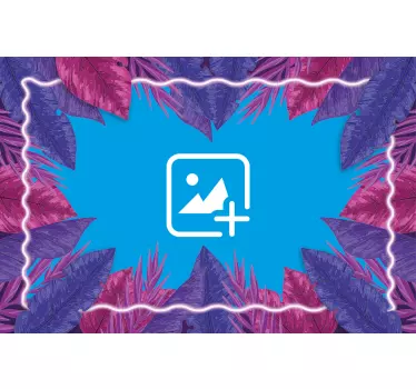 Sticker cadre fleuri vibrant - TenStickers