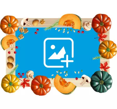 Sticker cadre bordure inspirée de citrouille - TenStickers