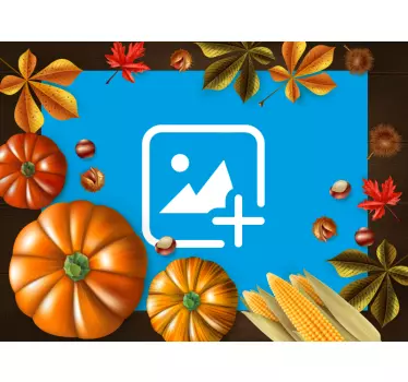 Sticker cadre arrangement de légumes d'automne - TenStickers