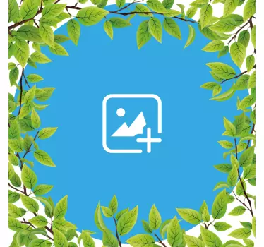 Sticker cadre fleur romantique encadrée - TenStickers