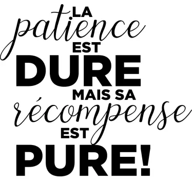 Sticker de Motivation Récompense pure - TenStickers