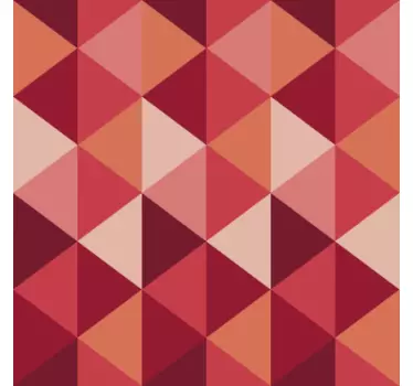 Sticker frise triangle tons rouges - TenStickers