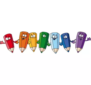 Sticker enfant crayons de couleurs - TenStickers