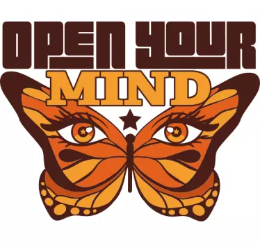 Sticker texte art de citation papillon - TenStickers