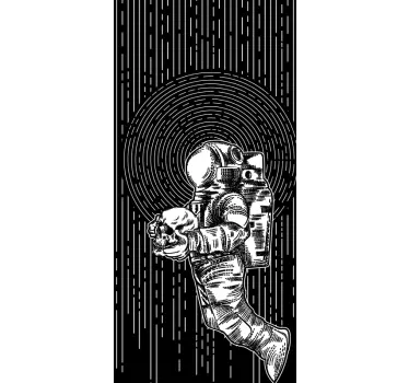 Sticker samsung art de crâne d'astronaute - TenStickers