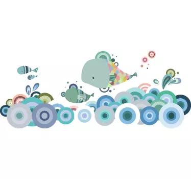 Sticker chambre enfant poissons mer - TenStickers