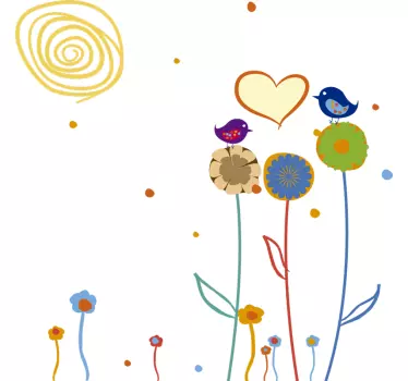 Autocollant enfant jardin idyllique - TenStickers