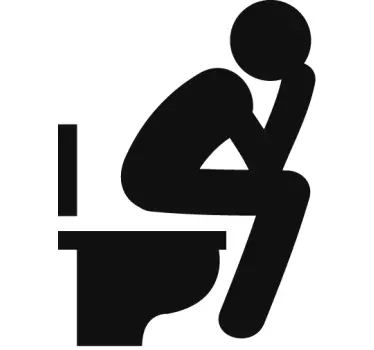 Sticker WC symbole penseur - TenStickers
