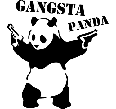 Sticker voiture illustration de personnage panda - TenStickers