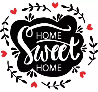 Sticker citation demeure chaleureuse - TenStickers