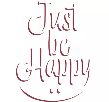 Sticker citation soyez simplement heureux - TenStickers