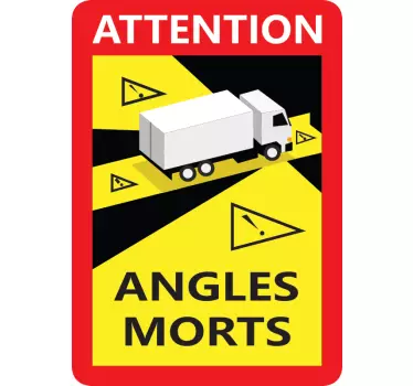 Autocollant angles morts camion - TenStickers
