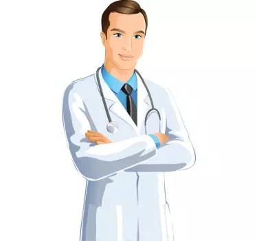 Sticker medecin portrait - TenStickers