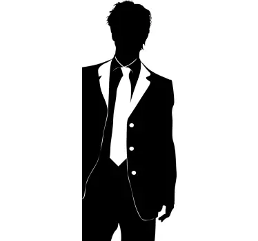 Sticker mural garçon costume - TenStickers