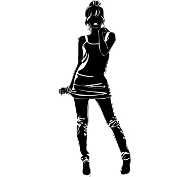Sticker décoratif illustration cute girl - TenStickers