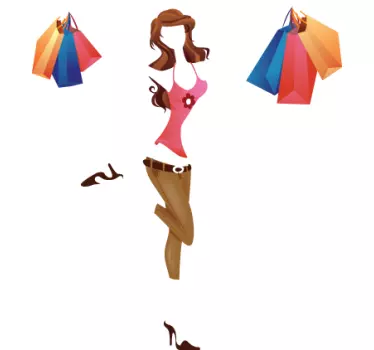 Sticker shopping joyeux - TenStickers