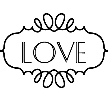 Sticker encadré love - TenStickers
