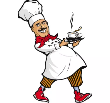 Sticker cuisine chef serveur - TenStickers