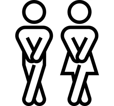 Sticker WC porte signe de toilette drôle - TenStickers