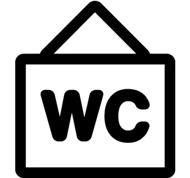 Sticker WC porte pancarte - TenStickers