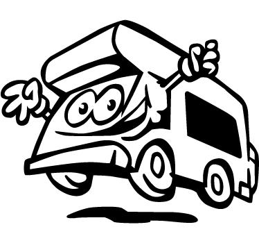 Sticker camping car dessin monochrome - TenStickers