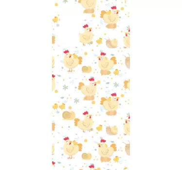 Sticker samsung poules de ferme charmantes - TenStickers