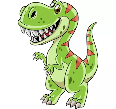 Sticker mural dinosaure t-rex en cartoon - TenStickers