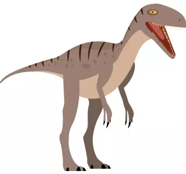 Sticker mural dinosaure aventure du vélociraptor - TenStickers