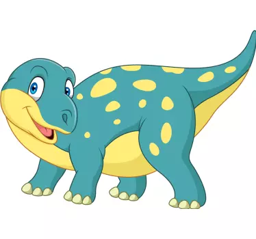 Sticker mural dinosaure dinosaure animé joyeux - TenStickers