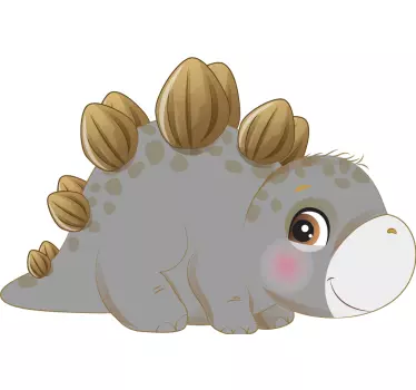 Sticker mural dinosaure animé et charmant - TenStickers