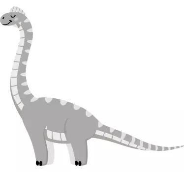 Sticker Mural Chambre Enfant Conception de dinosaure fille grise - TenStickers