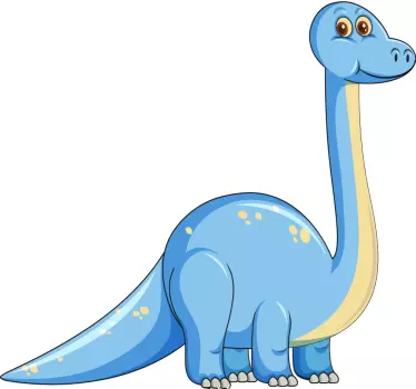 Autocollant Enfant Adorable dinosaure bleu avec taches beiges - TenStickers