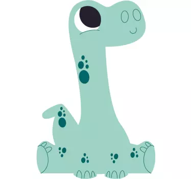 Sticker Mural Chambre Enfant Dinosaure assis original drôle - TenStickers