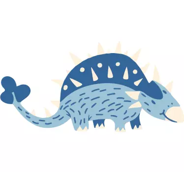 Sticker Mural Chambre Enfant Dinosaure incurvé poilu original - TenStickers