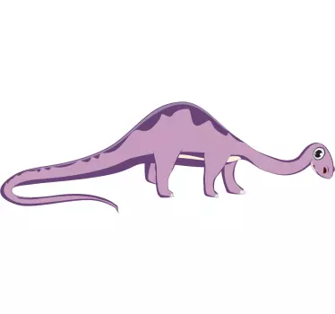 Sticker mural dinosaure dinosaure au long cou amical - TenStickers